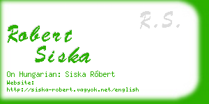 robert siska business card